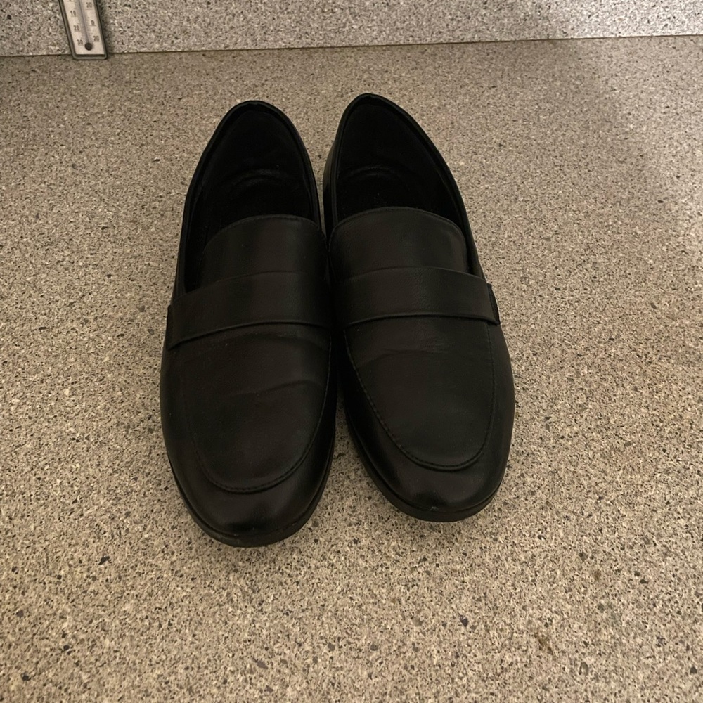 Black loafers